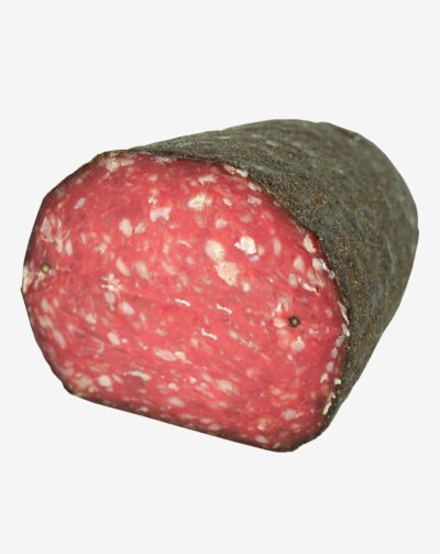 Salchichón extra recubierto de pimienta blanca de Distribuciones Lucas Guzmán