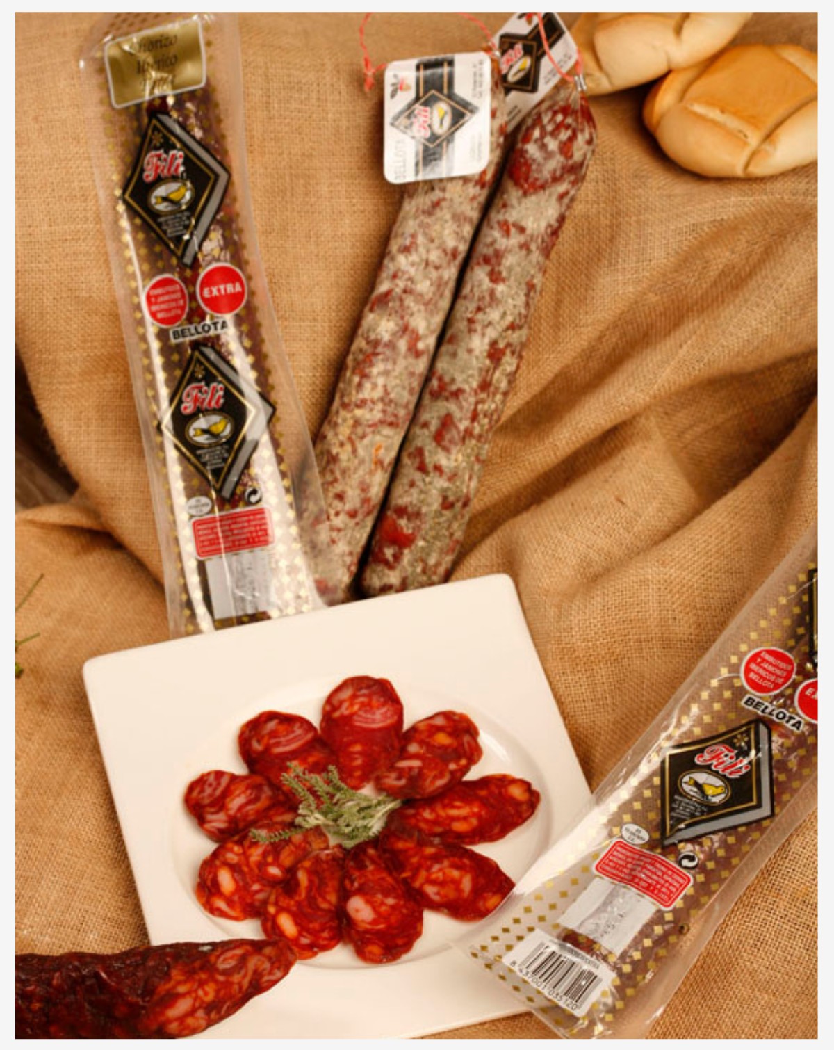 Chorizo cular ibérico extra de Distribuciones Lucas Guzmán envasado al vacío Chorizo cular ibérico extra de Distribuciones Lucas Guzmán envasado al vacío