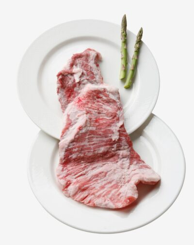 Corte de secreto ibérico con vetas de grasa infiltrada